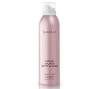 Jean & Len Mousse Doccia Peony & Litchi con Olio di Mandorle, Jojoba e Babasso, per una pulizia profumata, pelle normale, crema doccia, vegana, senza parabeni e siliconi, 200 ml