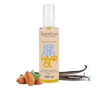 Jean & Len olio capelli cheratina, effetto anti-crespo, con cheratina vegetale, per capelli secchi e danneggiati, profumo di mandorla e vaniglia, senza siliconi, vegano, 100 ml