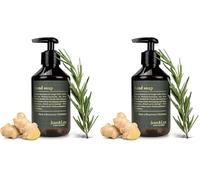 Jean & Len Sapone Mani Rosmarino & Zenzero, edizione natalizia, deterge mani secche e stanche, ideale come regalo, sapone liquido con flacone ricaricabile, senza parabeni né siliconi, 250 ml