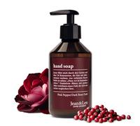 Jean & Len sapone per le mani Pepe rosa e rosa scuro, deterge le mani stressate, adatto all'uso quotidiano, sapone liquido in dispenser a pompa, fragranza sensuale, vegan, 250 ml