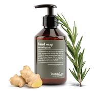 Jean & Len sapone per le mani Rosmarino & Zenzero, deterge le mani stressate, per uso quotidiano, sapone liquido in dispenser a pompa ricaricabile, senza parabeni, siliconi e microplastiche, 250 ml