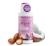 Jean & Len Shampoo Repair all'olio di cocco, macadamia, per capelli danneggiati e deboli, ripara i capelli fragili, 50 ml formato viaggio, 1 pz.