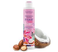 Jean & Len Shampoo Repair Olio di Cocco & Macadamia, per capelli danneggiati e spenti, previene la perdita di idratazione, ripara i danni, profumo di cocco, senza parabeni e siliconi, vegano 300 ml