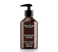 Jean & Len Rosemary & Ginger Shampoo, per capelli secchi e fragili, con complesso idratante, profumo fresco e speziato di rosmarino e zenzero, senza parabeni e siliconi, 300 ml