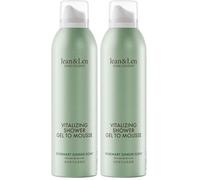 Jean & Len Shower Soufflé Rosmarino & Zenzero, con olio di mandorle, jojoba e babussa, per una profumata esperienza di pulizia, doccia schiuma, senza parabeni e siliconi, 200 ml (Confezione da 2)