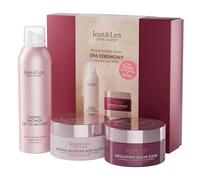 Jean & Len Spa Ceremony Giftbox Peony & Lychee, pregiata confezione regalo con 3 prodotti pregiati, prodotti per corpo e mente, confezione certificata FSC, set regalo vegano