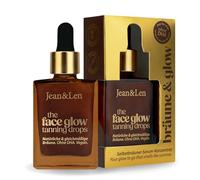 Jean & Len Tanning Drops The Face Glow, gocce autoabbronzanti per viso, collo e décolleté, con eritrulosio e betaina, senza DHA, dosabili singolarmente, per un'abbronzatura estiva, vegan, 30 ml
