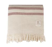 Jean & Len Telo mare 100% cotone biologico, con frange, certificato OEKO-TEX e GOTS, morbido tessuto di cotone sul davanti e spugna assorbente sul retro, telo mare, 90x165 cm