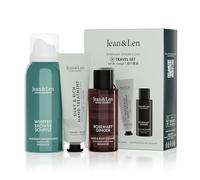 Jean & Len Travel Set Rosemary & Ginger, ideale come piccolo regalo o pensiero, prodotti per corpo e mente, confezione certificata FSC, piccoli formati da viaggio, set regalo vegano