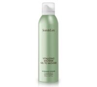 Jean & Len Vitalizing Shower Gel To Mousse Rosemary & Ginger, con olio di mandorla, jojoba e babassu, per una detersione profumata, per pelle normale, schiuma doccia, senza parabeni e siliconi, 200 ml