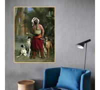 Jean-Leon Gerome "Il maestro dei cani" Dipinto su tela Opera d'arte famosa Stampa artistica Poster Decorazione murale Decorazione per la casa (50x70 cm/senza cornice)