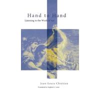 Jean-Louis Chretien Hand to Hand (Copertina rigida)