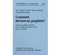 Jean-Marie Durand Comment Devient-On Prophete? (Copertina rigida)