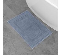 Jean Pierre New York Stonewash Racetrack Bath rug Misto Cotone, Decorazione da Bagno di Alta qualità, Lavabile in Lavatrice, Blu Slavato, 43 x 61 cm (Rectangular)