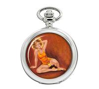 Jeanette Pin-up Girl Full Hunter Orologio da tasca