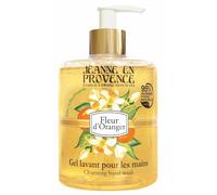 JEANNE EN PROVENCE - Gel per lavaggio delle mani - Profumo di fiori d'arancio - Bottiglia pompa da 500 ml - 95% ingredienti naturali - Prodotto in Grasse