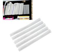 Jeanoko 100 Pezzi di Rilegatura a Doppio Anello, Bobine di Legame di Pettine 34 Anello 3: 1 Diametro di 9,5 Mm per A4 Fogli di Carta 60, Filo di Ferro, Filo di Ferro (Bianco)