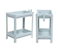 Jeanoko 1PCS Scaffale di Stoccaggio del Pavimento del Bagno, Ripiani a Portata di Angolo Autoportante, Organizzatore di Portapacing per Bagno in Cucina Soggiorno Spazio Stretto,