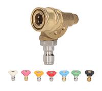 Jeanoko 7 Punte per Ugelli per Idropulitrice, Connettore Girevole Universale da 4500 PSI con Interfaccia Rapida da 1/4 di Pollice per Idropulitrici a Benzina Ed Elettriche Ad Alta