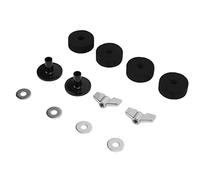 Jeanoko Accessori di Ricambio per Piatti 12 Pezzi Feltrini e Maniche di Alta qualità per Kit di Batteria 4 Cm Durevoli (Nera)