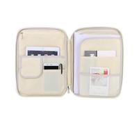 Jeanoko Borsa per Documenti A4 con Chiusura a Cerniera, Organizer per | Portfolio in Tessuto Oxford da 13,8x9,8 Pollici, Multitasche per Notebook e Telefono, Resistente per Uso in Ufficio