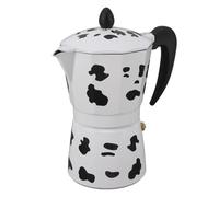Jeanoko Caffettiera in Alluminio con Stampa Mucca da Latte Portatile per