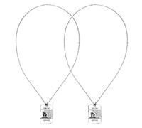 Jeanoko Collana con Etichetta in Lega, Set di 2 Collane con Ciondolo a Lettera Semplici Ed Eleganti, Regalo di Gioielli per i Compleanni di Natale del Figlio