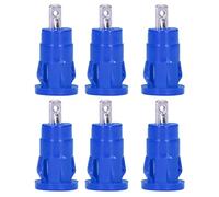 Jeanoko Connettore Terminale Jack a Banana da 100 Pezzi Adattatore Ad Anello di Sicurezza Durevole da 4 Mm per Strumenti Elettronici ABS in Rame Nichelato (Blu)