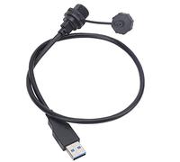 Jeanoko Connettore USB Impermeabile Presa di Tipo C Compatta e Durevole con Serratura Presa di Corrente per Montaggio a Pannello per Apparecchiature da Esterno Termoplastico PA66 1 Piede (1M)
