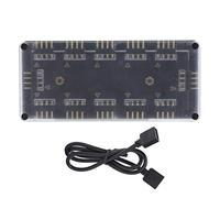 Jeanoko Controller HUB RGB da 12 V, 10 porte a 4 pin per PC, PWM Fan Hub con 10 canali per Aura Sync, hub di espansione RGB per scheda madre del computer