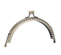 Jeanoko Cornice per Borsa in Metallo Lunga 12,5 Cm con Chiusura a Bacio