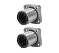 Jeanoko Cuscinetti a Sfere Lineari a Flangia Quadrata Set di 2 Movimenti Fluidi Ad Alta Precisione per Apparecchiature di Misurazione Digitale a Coordinate 12D Diametro Foro 20 Mm