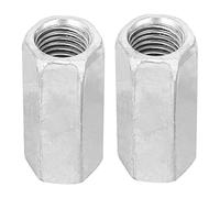 Jeanoko Dadi di accoppiamento esagonali, 2 pezzi M16 * 50 * 22mm acciaio al carbonio zincato dado a stelo lungo esagonale dado a manicotto esagonale distanziatore di fissaggio filettato