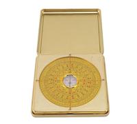 Jeanoko Feng Shui Luo Pan Iron Precise con Bussola con Coperchio Ribaltabile per L'apprendimento del Feng Shui Residenziale, Realizzato in Ferro (L)