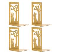 Jeanoko Fermalibri da 4 Pezzi, Fermalibri in Metallo Resistente, Porta Libri Vuoti, Cuscinetti in Schiuma Antiscivolo Regolabili per Libri, CD, DVD (Nozze)