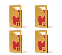 Jeanoko Fermalibri da 4 Pezzi, Fermalibri in Metallo Resistente, Porta Libri Vuoti, Cuscinetti in Schiuma Antiscivolo Regolabili per Libri, CD, DVD (Amicizia d'infanzia)