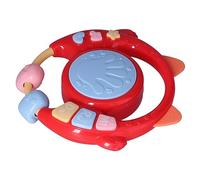 Jeanoko Giocattolo Musicale per Bambini Tamburo Elettronico Colorato per Neonati, Giocattolo Multifunzionale per Battere il Tamburo a Mano, Filastrocche e Interazione Bilingue, Materiale in Silicone