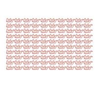 Jeanoko Graffette per Carta a Forma di Animale Carino, 100 Pezzi, Leggere e Resistenti Allo Scivolamento, per Scrapbooking e Creazione di Cartoline, in Metallo Colorfast (Rosso)
