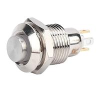 Jeanoko Interruttore a Pulsante in Metallo da 10 Mm Interruttore Autobloccante Impermeabile per Controllo Accessi Acciaio Inossidabile 3V 1A 1 Confezione (Bianca)