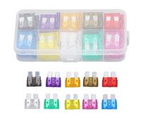 Jeanoko Kit Assortimento di Lame Fusibili per Auto Premium Medium 2A-35A a Fusione Rapida per la Protezione di Automobili, Camion, SUV - Lega di Zinco/10