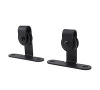 Jeanoko Kit Hardware per Porta della Stalla Mini Binario per Carico Forte | Ultra silenzioso, scorrevolezza regolare, capacità di carico pesante, robusto acciaio al carbonio, facile installazione