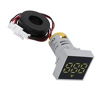Jeanoko Mini Amperometro Affidabile per Misuratore di Corrente Digitale per Misurazioni di Corrente Accurate con Indicatore Luminoso a LED per Uso Esterno, CA 220 V AD16-22FSA (Giallo)