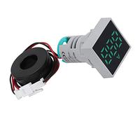 Jeanoko Mini Amperometro Affidabile per Misuratore di Corrente Digitale per Misurazioni di Corrente Accurate con Indicatore Luminoso a LED per Uso Esterno, CA 220 V AD16-22FSA (Verde)