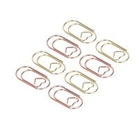 Jeanoko Mini Graffette Dal Design Carino a Cuore per la Classificazione dei Documenti in Ufficio e per Uso Domestico - 50 Clip in Oro Rosa e 50 Clip Dorate