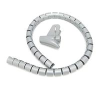 Jeanoko Organizer per Passacavi, Tubo a Spirale Grigio Resistente Gestione Efficiente dei Cavi in ufficio/industria, 10 M (Φ16mm)