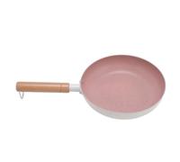 Jeanoko Padella in Alluminio da 20 Cm, Padella Antiaderente | Design compatto, Manico ergonomico in legno, Facile da pulire, Adatto per friggere le uova, Leggero