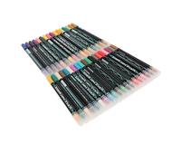 Jeanoko Pennarelli a Vernice Acrilica Impermeabili a Doppia Punta per Lavori Fai da Te Lisci per Bambini e Adulti, Confezione da 12 (36 colori)