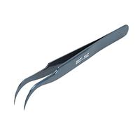 Jeanoko Pinzetta a Gomito in Acciaio Inossidabile con Punta Curva e Piegata per Lavori Sperimentali Precisi Nei Semiconduttori e Nella Microelettronica - 115 Mm