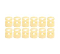 Jeanoko Plettri per Chitarra in ABS da 12 Pezzi per Strumenti a Corda, Comode Protezioni per le Dita per Principianti, Resistenti e Regolabili Beige (12 litri)