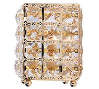Jeanoko Porta Pennelli per Trucco Ad Alta stabilità, 11,7 Cm (Oro) | Materiale in acciaio inossidabile, aspetto elegante, riduce il disordine